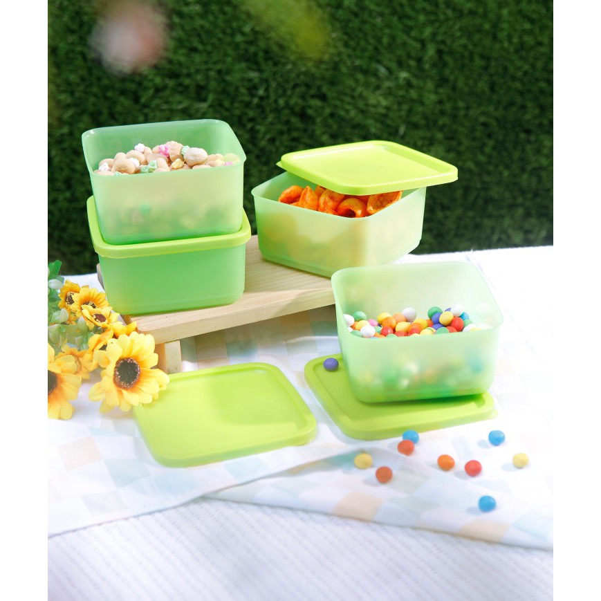 Jual CPM Lula Jr. Food Container Set Isi 4 Hijau | Shopee Indonesia
