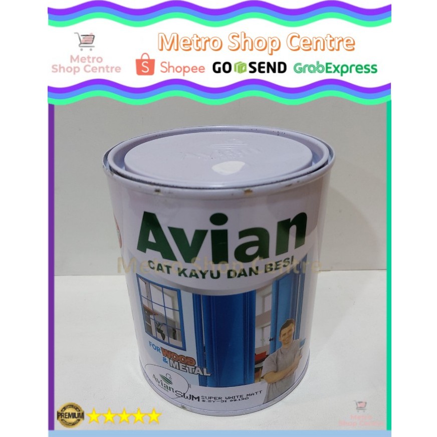 Jual Avian Cat Kayu Besi Avian Matt Kg Putih Doff White Dop Swm Shopee Indonesia