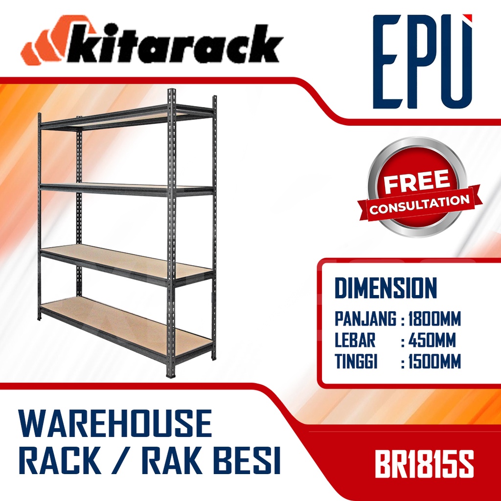 Jual Kitarack BR1815S - Warehouse Rack Rak Besi Boltless Rak Gudang ...