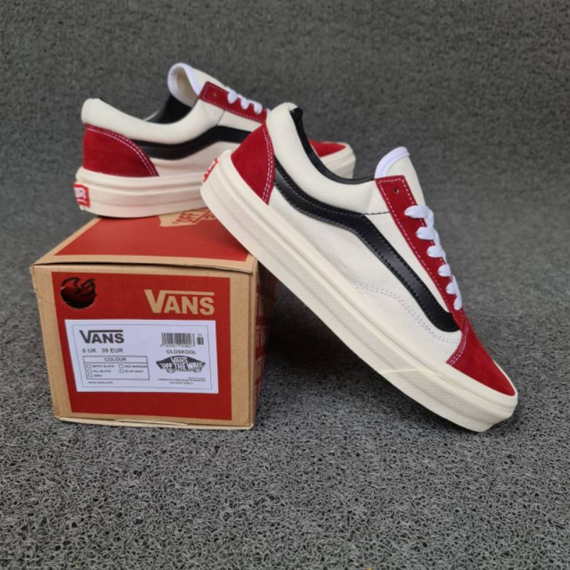 Jual Sepatu Vans old scooll era putih maroon 39 43 IMPORT QUALITY