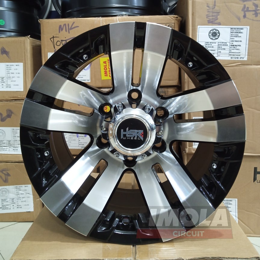Jual Velg mobil racing ring 15 HSR wheel baut 6x139,7 lebar 8 Hitam ...