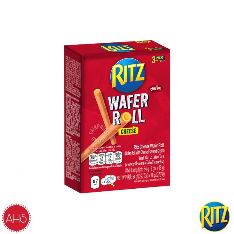 Jual RITZ Wafer Roll Cheese 3sx18g 54g | Shopee Indonesia
