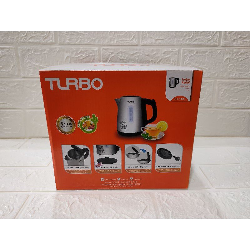 Jual Turbo Kettle Listrik Premium | EHL-1058 | 1L 500W | Shopee Indonesia
