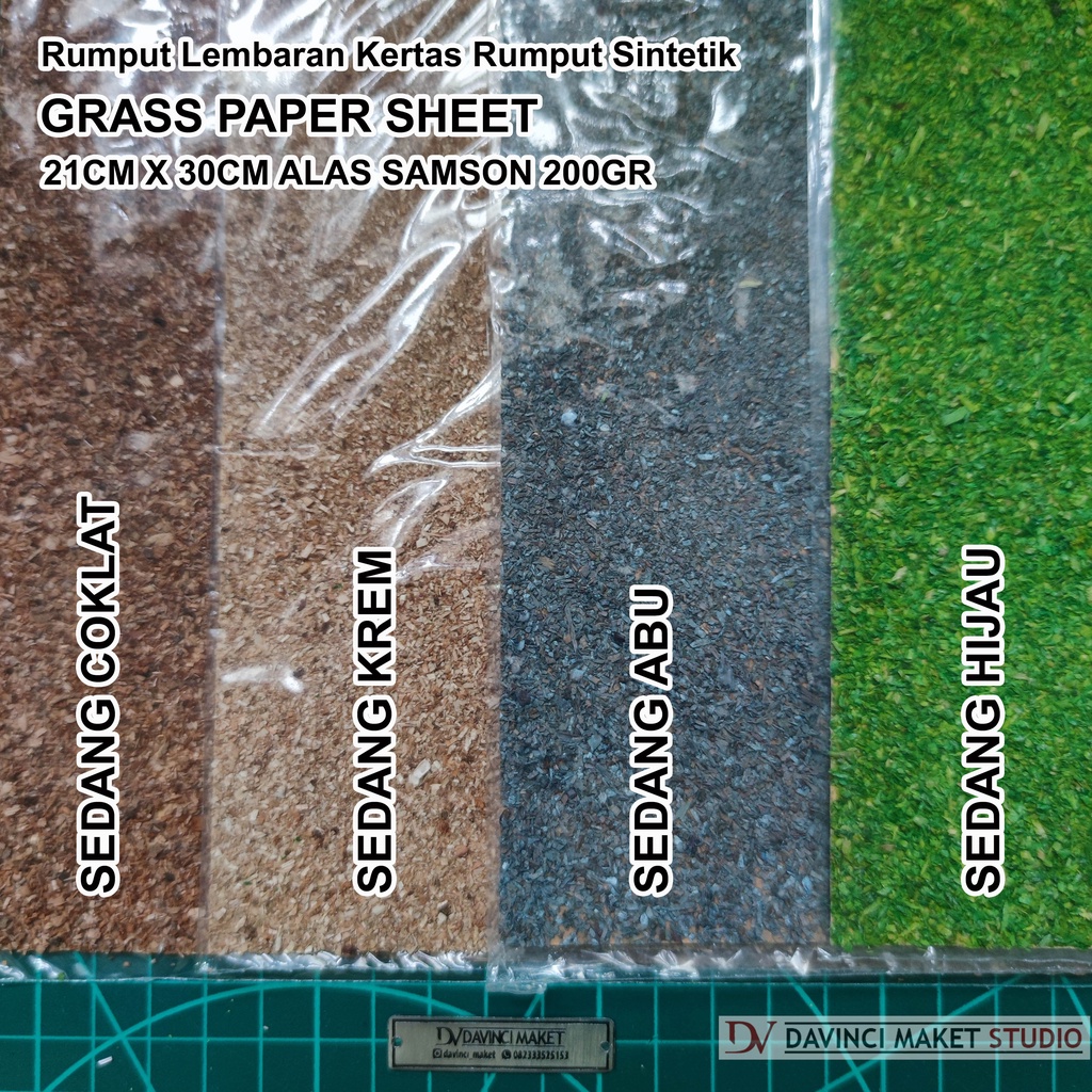 Jual A4 Paper Rumput Lembar Sedang Maket Diorama Lembaran 21 x 30cm ...