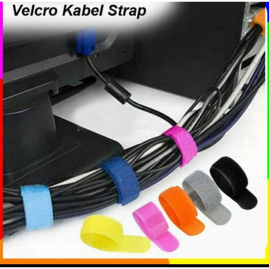 Jual Velcro strap binder cable pengikat / klip / penjepit kabel