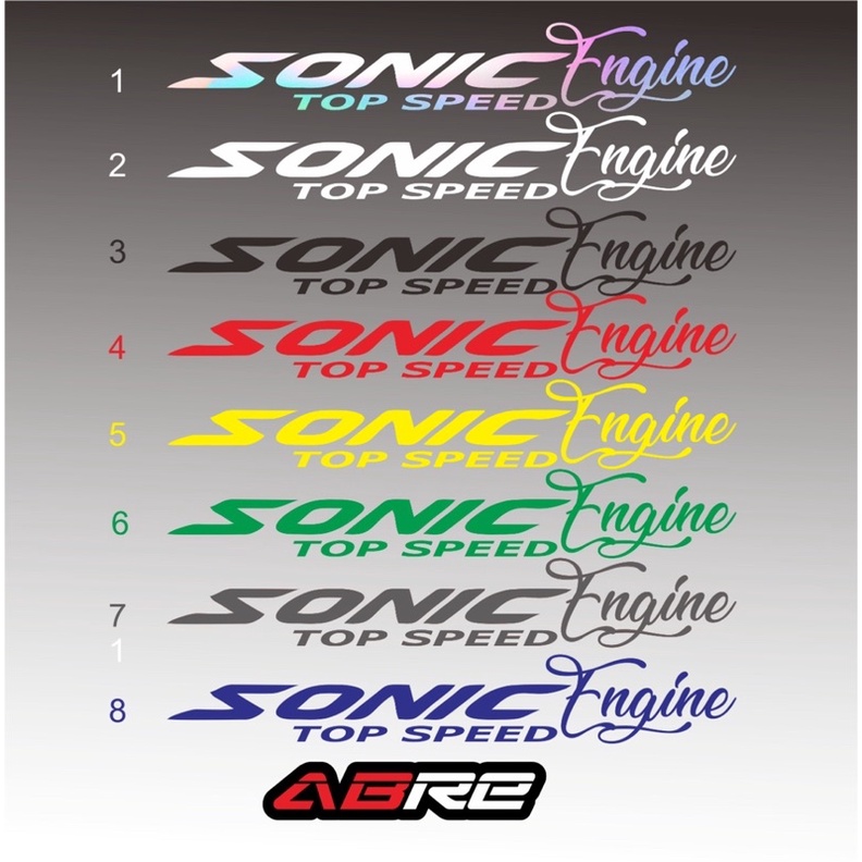 Jual Sticker sonic 150r honda top speed enginee | Shopee Indonesia