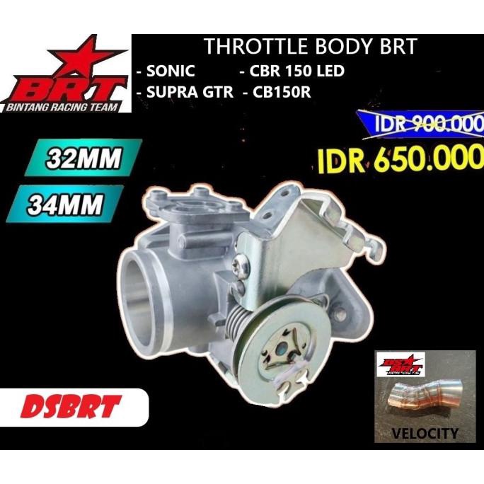 Jual Tb Throttle Body Brt Velocity Sonic Supra Gtr Cbr Led Cb R Shopee Indonesia