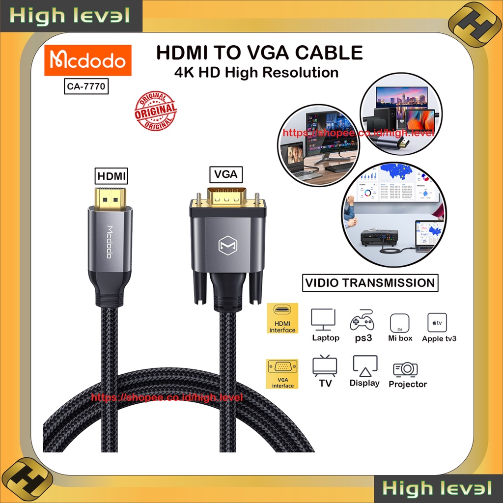 CABLE HDMI A VGA MCDODO CA-7770 2M