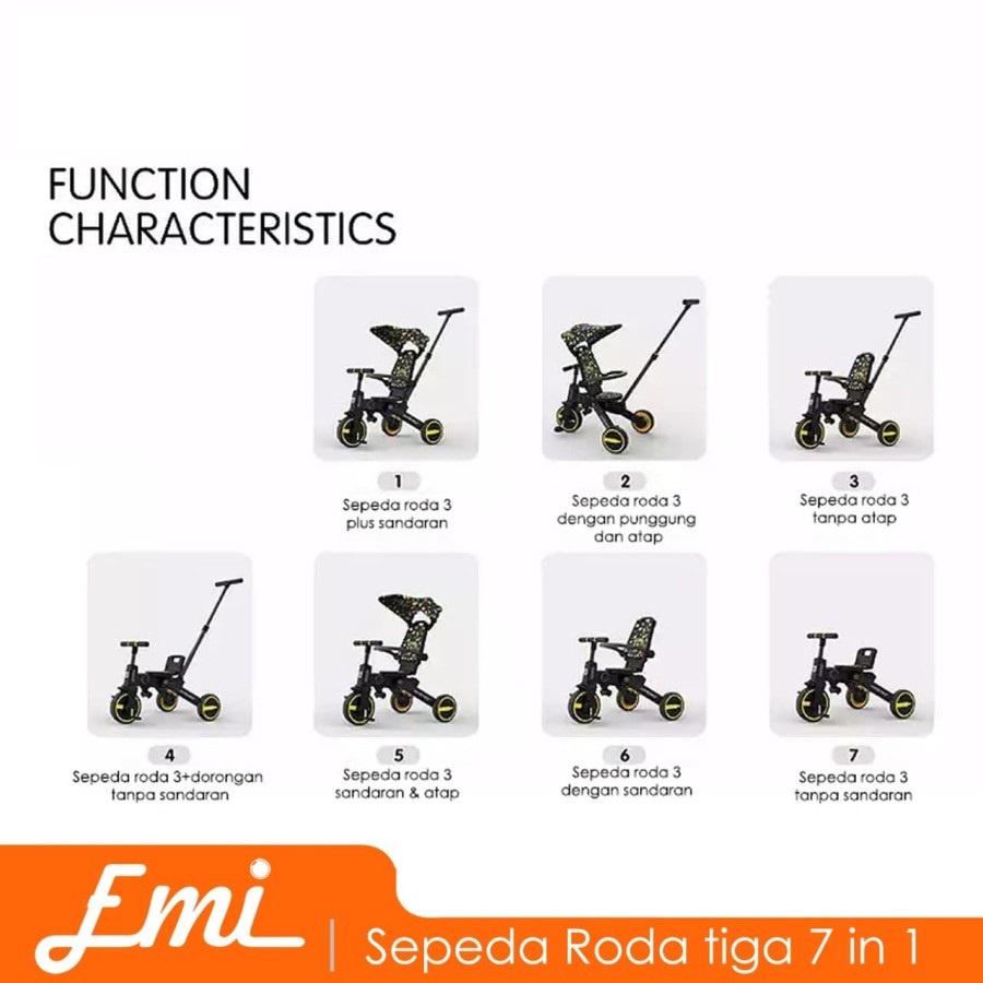 Jual Sepeda Anak Roda Tiga Bebehoo 3 in 1 Gen 2 Pro Baby Stroller ...