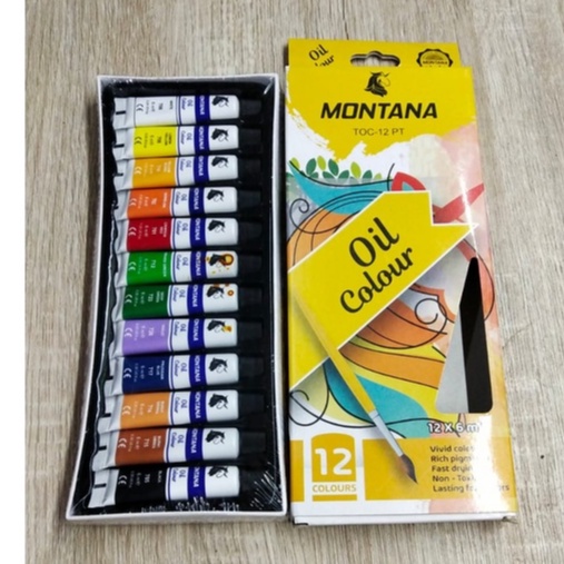 Jual MONTANA OIL COLOUR | CAT MINYAK 12 warna (code 20 17 33u) | Shopee ...