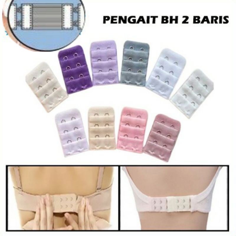 Jual Bra BH Extension Pengait Penyambung Tali Tambahan Beha BH 2 Baris ...