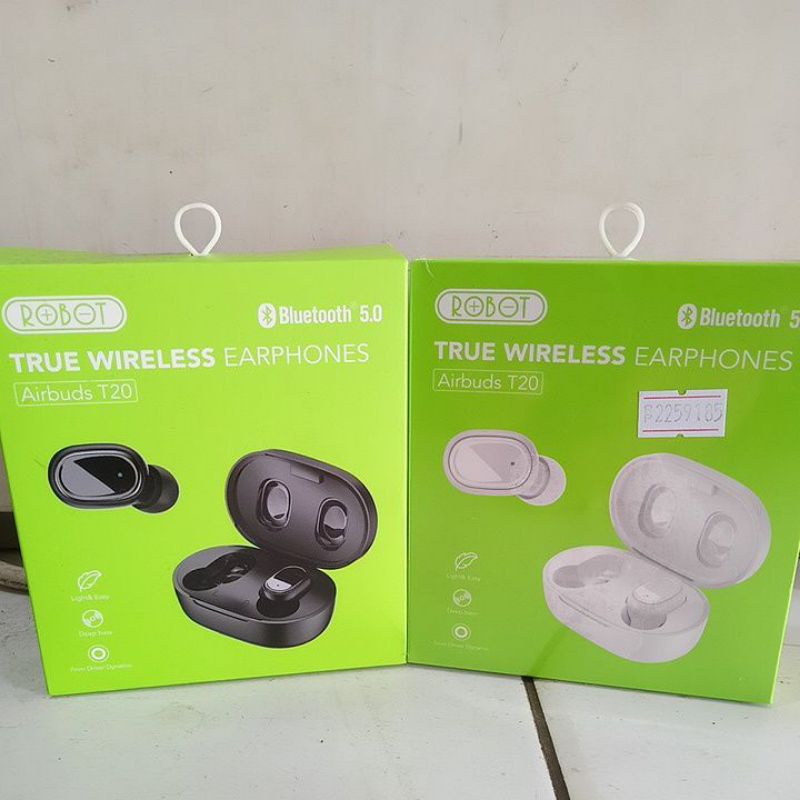 Jual Robot Wireless Earphone Airbuds T20 Original TWS True