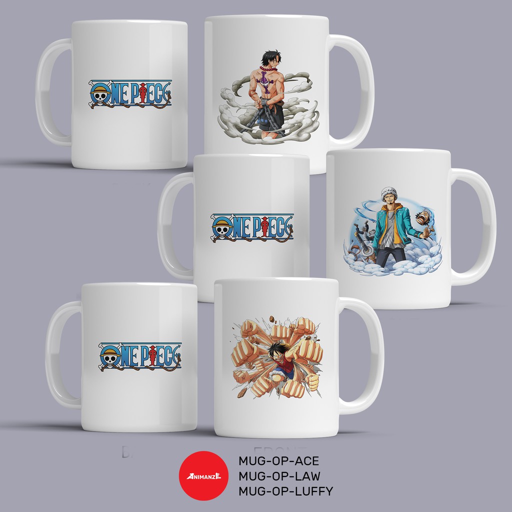 Jual BISA COD - Gelas Anime / Mug One Piece / Mug Desain Anime / Gelas