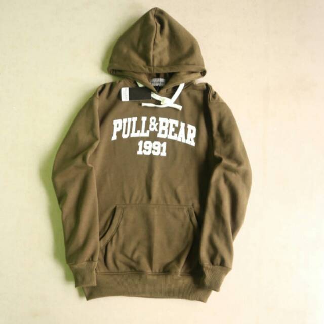 Jual JAKET SWITER HOODIE PULL BEAR GREEN ARMY Shopee Indonesia