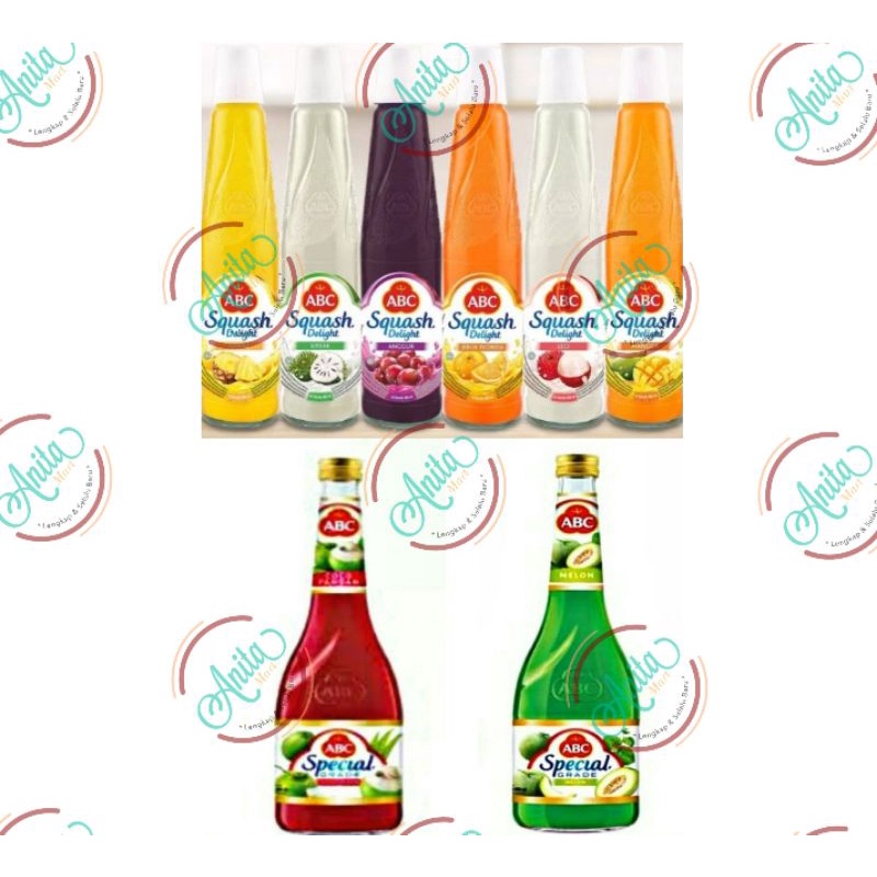 Jual Abc Sirup Squash Delight Botol 6 Rasa 460ml Syrup Grande Melon