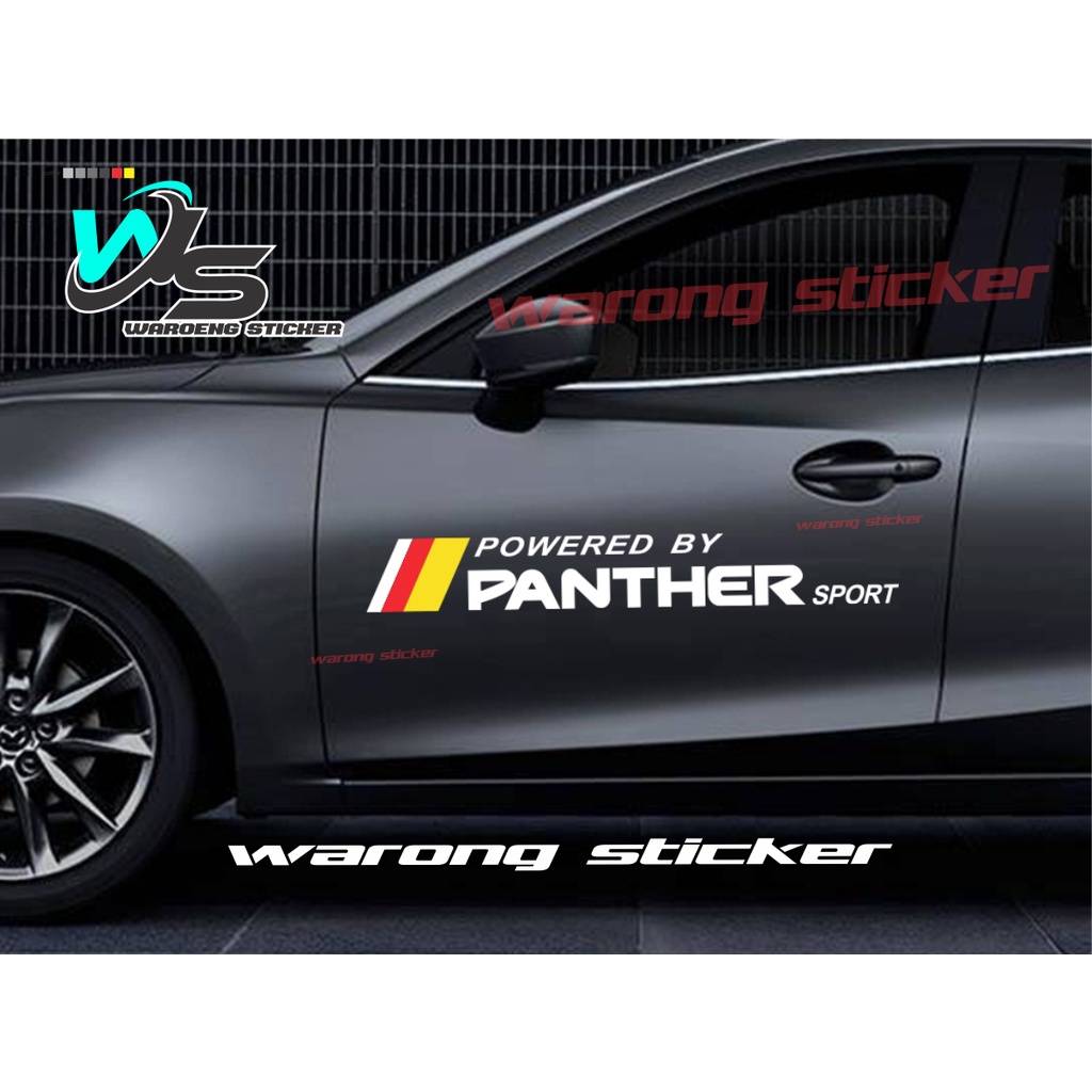 Jual Stiker Cutting Sticker Body Samping Poerred By Panther Black