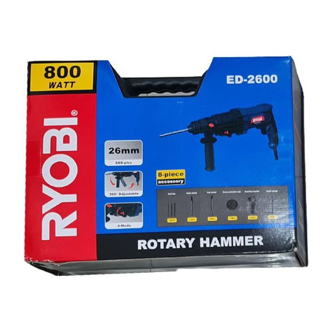 Jual Ryobi Ed2600 Ed2600 Rotary Hammer Drill Bor Listrik 26Mm 800 Watt