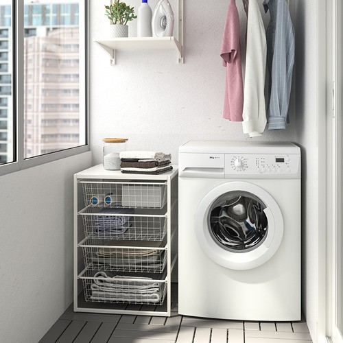 Jual Rangka Rak Besi Dengan Keranjang Besi 4 Susun Serbaguna IKEA ...
