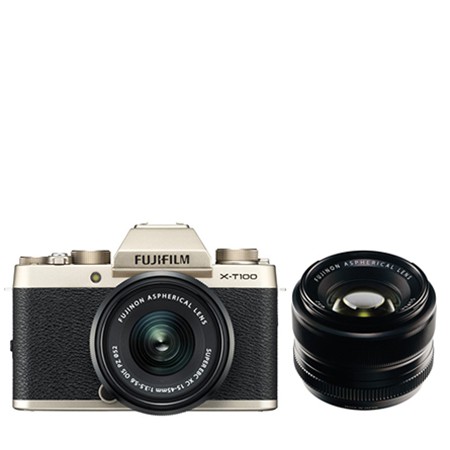 Jual Fujifilm XT100 X-T100 Kit XC 15-45 Bundling Fujinon 35