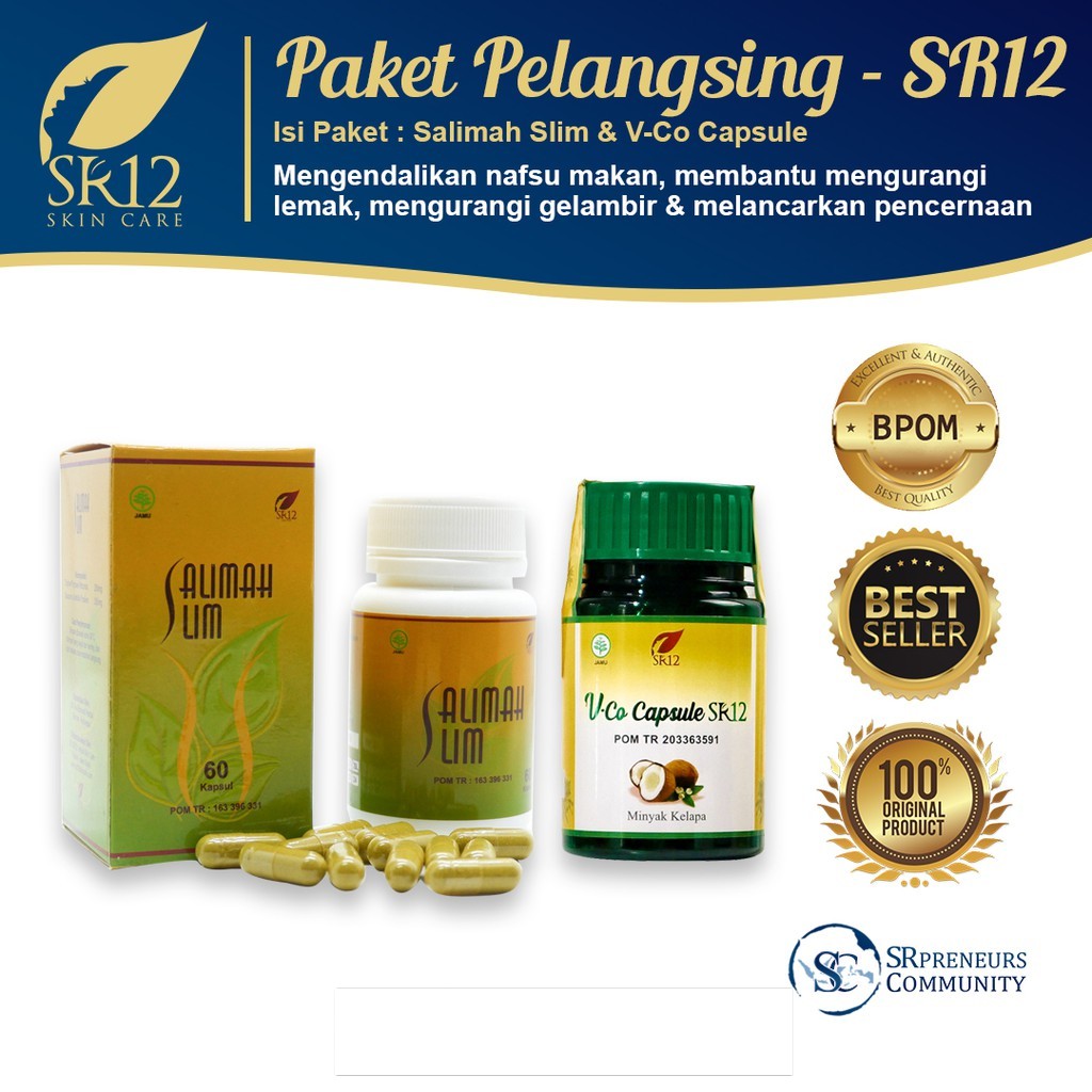 Jual PELANGSING HERBAL SR12 PAKET DIET SALIMAH SLIM & VCO AMAN ...