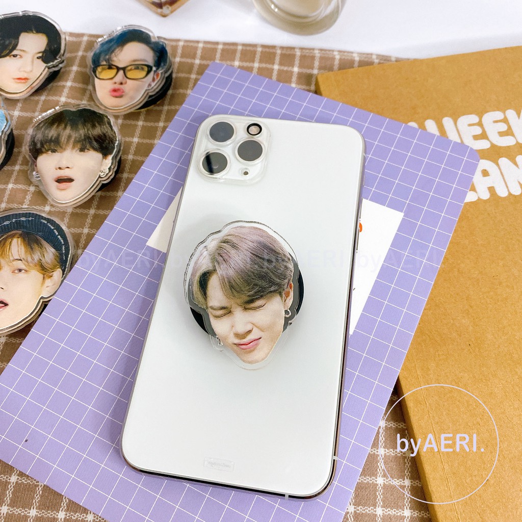 Jual B T S POPSOCKET Akrilik Ready Stock (Pop Socket Wajah KPOP Holder ...