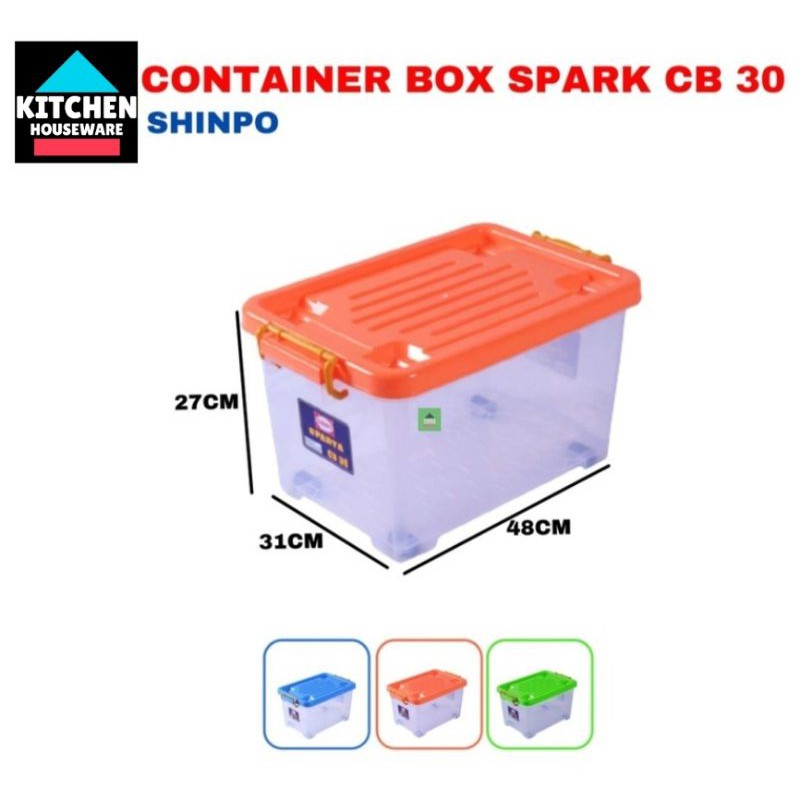 Jual Shinpo Box Container Plastik / Kotak Penyimpanan serbaguna cb 30 Liter  ,45 Liter, 60 Liter, dan 70 Liter