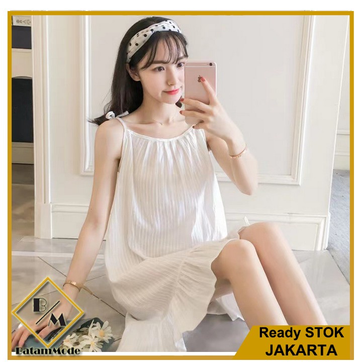 Jual BATAMMODE Daster Korea Daster Tali Satu Baju Tidur Wanita Motif