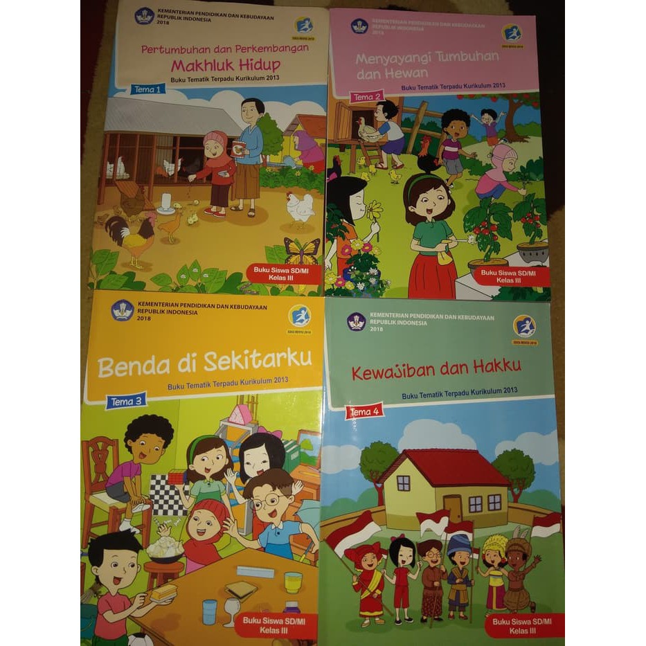 Jual PAKET BUKU TEMATIK KELAS 3 SD TEMA 1 SAMPAI TEMA 4 REVISI 2018 ...
