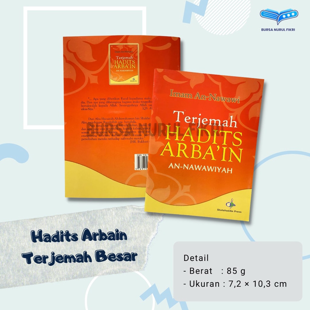 Jual Hadits Arbain Nawawi Terjemah Ukuran Besar Original | Shopee Indonesia