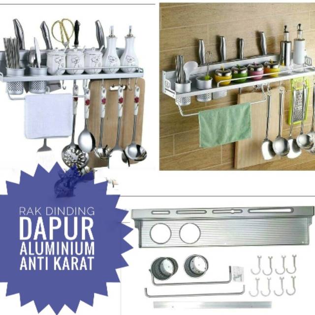 Jual Rak Dinding Dapur Aluminium Anti Karat Shopee Indonesia