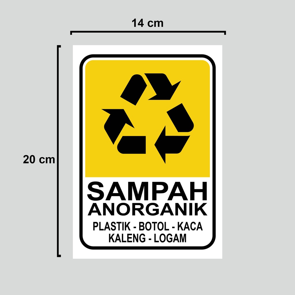 Jual Stiker Penanda Tempat Jenis Sampah Stiker Sampah Organik Stiker Sampah Anorganik 1411