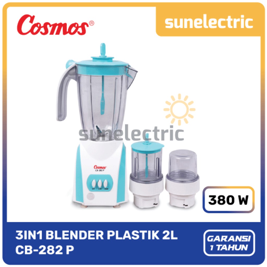 Jual Cosmos CB-282 P Blender Plastik Jumbo + Wet & Dry Mill 3in1 2 ...