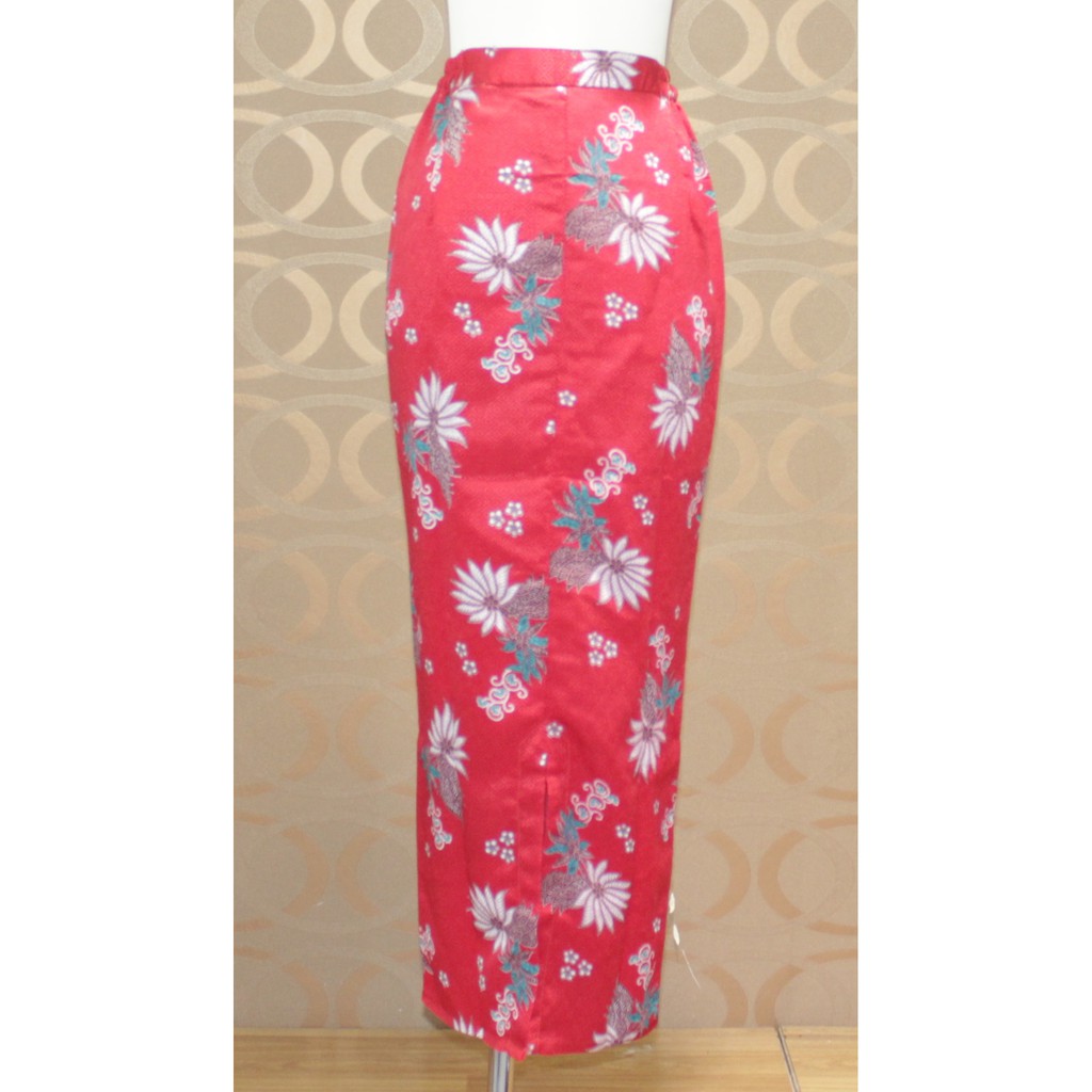 Jual Rok Batik Span Merah Batik Halus | Shopee Indonesia