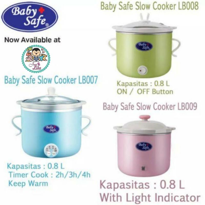 Jual BABY SAFE Slow Cooker LB007 ( BIRU ) / LB008 ( HIJAU ) / LB009 ( PINK ) Shopee Indonesia