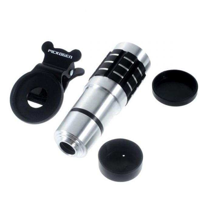Jual Original PICKOGEN Smartphone Telescope Tele Zoom Clip Lens 12x ...