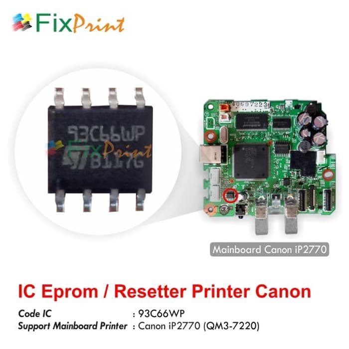 Jual IC Eprom IP 2770 Canon- IC Eprom Reset Canon IP2770- IC Counter ...