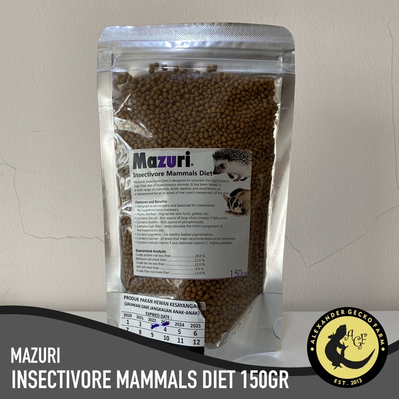 Jual Mazuri Pelet Makanan SG Sugar Glider Insectivore Mammals Diet ...
