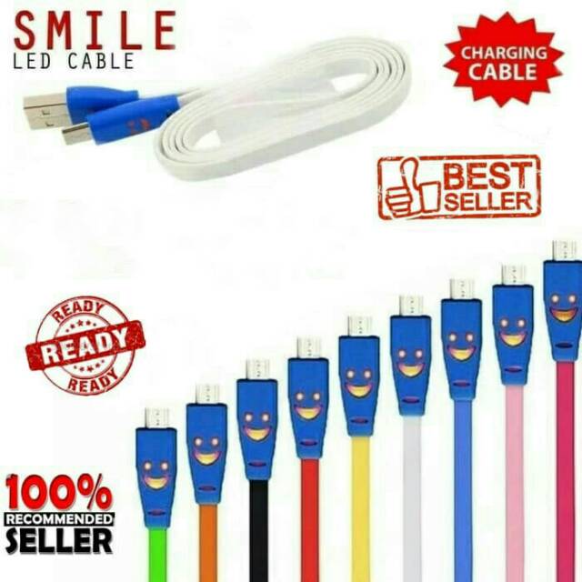 Jual Kabel Data Kabel Charger Smile Micro USB 1 Meter | Shopee Indonesia