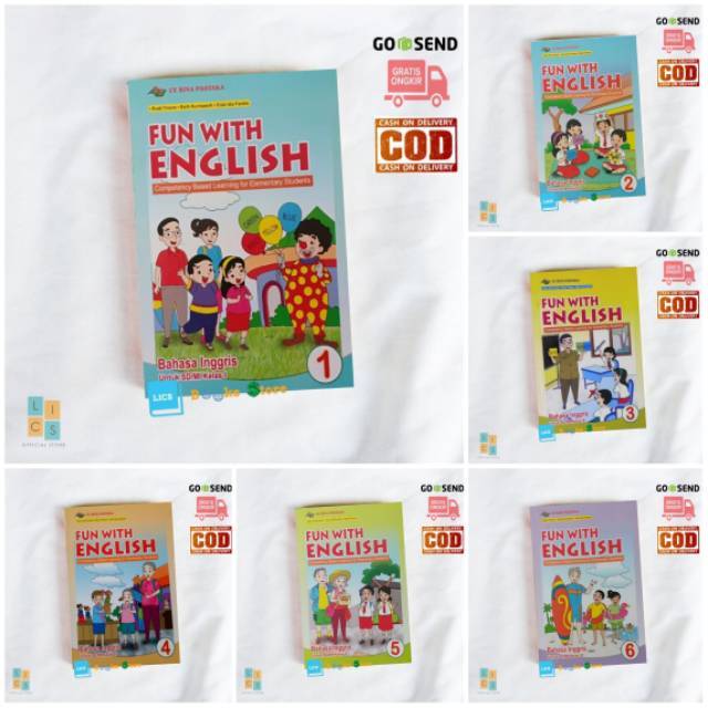 Jual Buku SD Bahasa Inggris Kelas 1 2 3 4 5 6 Fun With English Bina ...