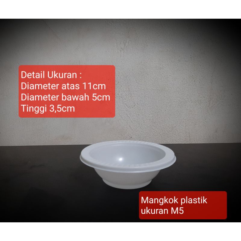 Jual Mangkok Plastik 50pcs M5 Uk Kecil Mangkok Plastik 5 Sekali Pakai