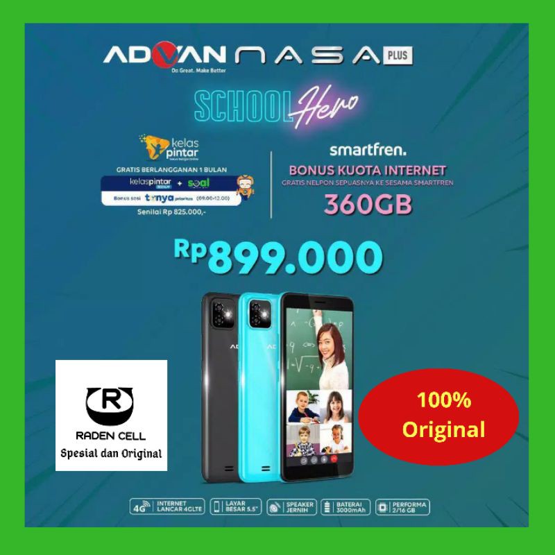 Jual Advan Nasa Plus Ram 2/16 GB Handphone Android 4G LTE HP Android 4G ...