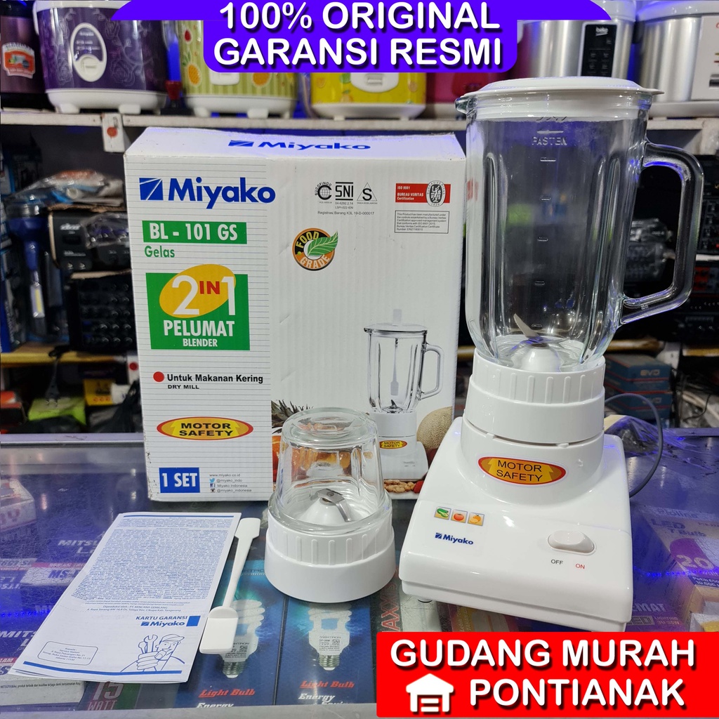 Jual Blender Miyako Bl 101 Gs Blender Miyako 2in1 Kaca Blender Miyako 101gs Pencampur Pelumat 0994