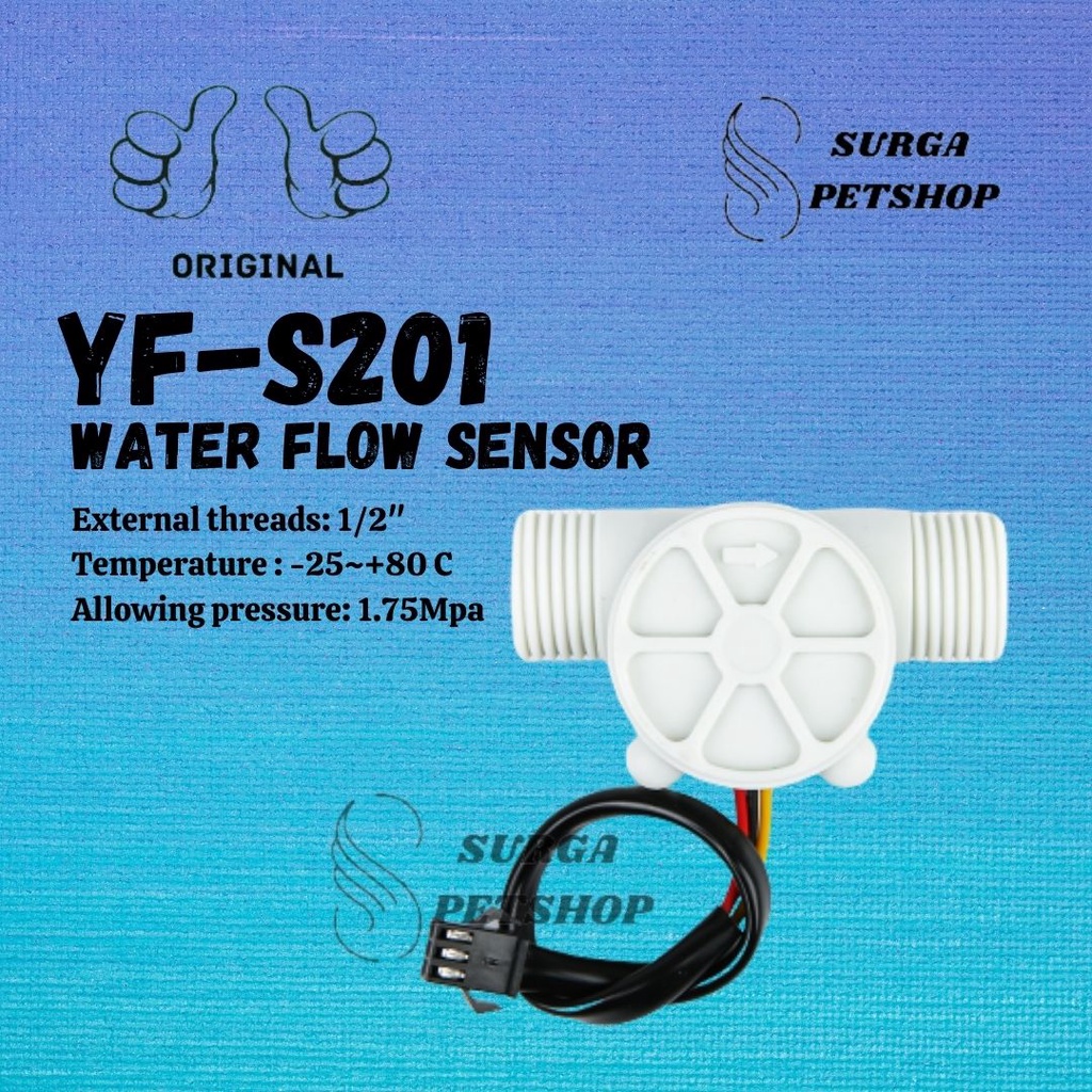 Jual YFS201 WATER FLOW SENSOR FLOWMETER SEA HIGH PRECISION 1/2" INCH ...