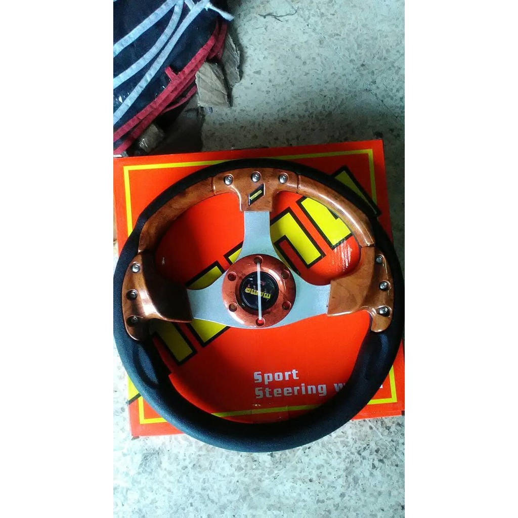 Jual STIR RACING MOMO 13 INCH MOTIF KAYU | Shopee Indonesia