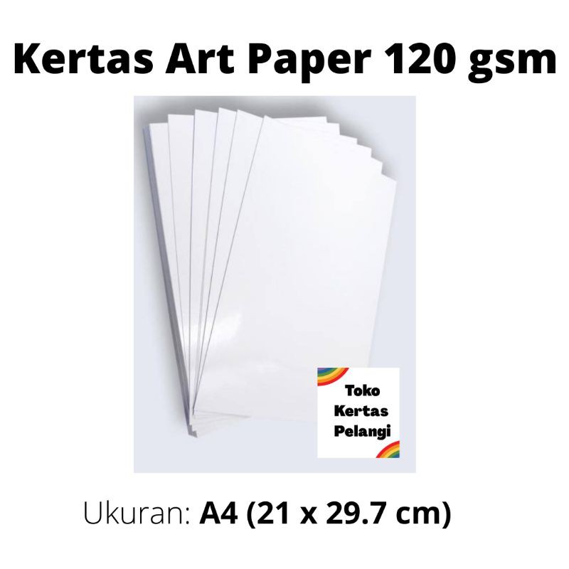Jual Kertas Art Paper A4 120 gsm isi 50 lembar / Kertas Art Paper 120 gsm  A4