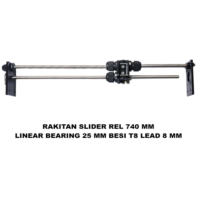 Jual EELIC SLR-25T8L8J600 Rakitan slider rel panjang 740 mm linear ...