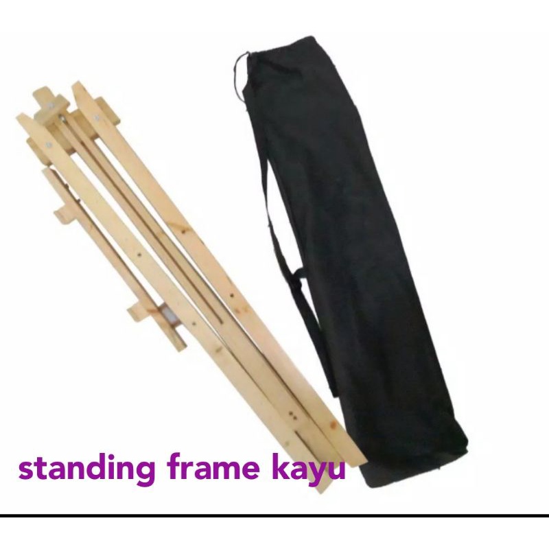 Jual STANDING FRAME KAYU, UKURAN BESAR/SEDANG + Tas Stand nya | Shopee ...