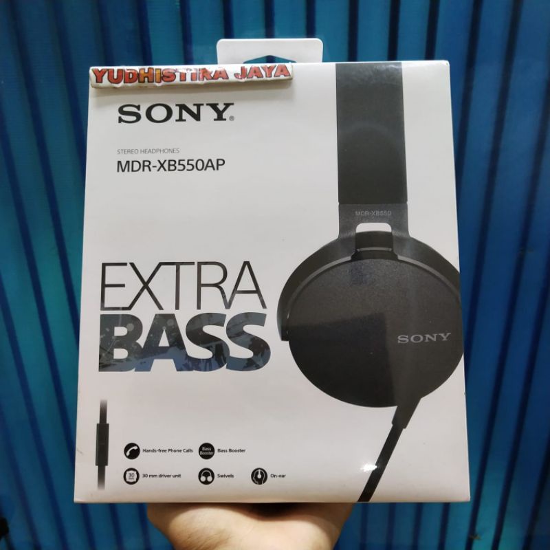 Jual Headphone Sony MDR XB550AP MDR-XB550 New Original Sony | Shopee ...