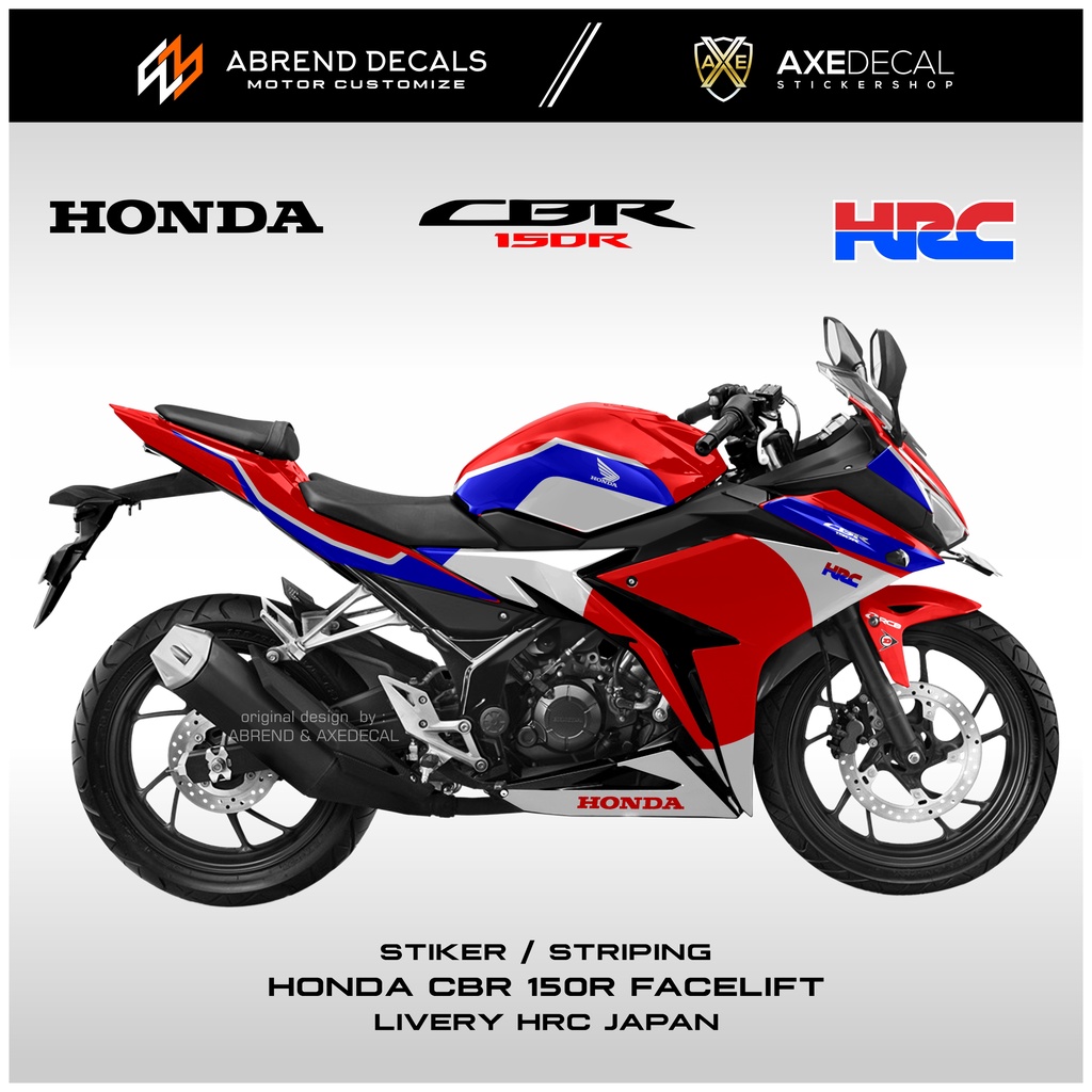 Jual Stiker Motor Honda Cbr R Facelift Livery Hrc Japan Tri Color