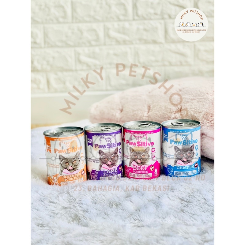 Jual Pawsitive Kaleng Makanan Kucing Wetfood 400gram 400gr 400g 400 ...